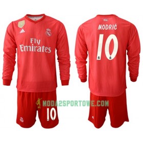 Koszulka Real Madryt Modric 10 Dziecięcy Trzeci Stroje Piłkarskie 2018/19 Długi Rękaw